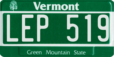 VT license plate LEP519