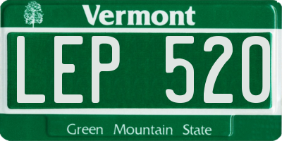 VT license plate LEP520
