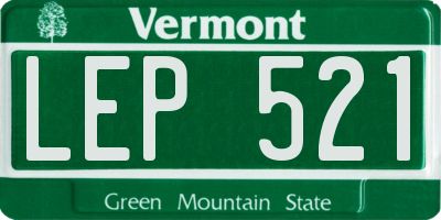 VT license plate LEP521