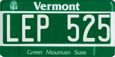 VT license plate LEP525