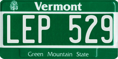 VT license plate LEP529