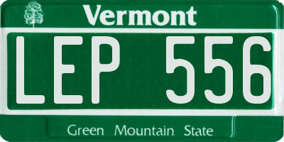 VT license plate LEP556