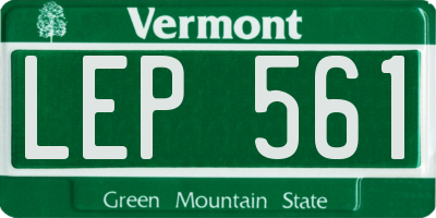 VT license plate LEP561