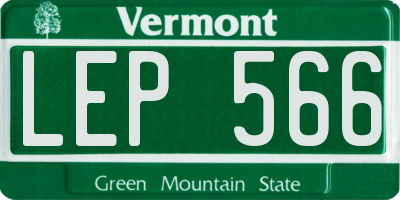VT license plate LEP566