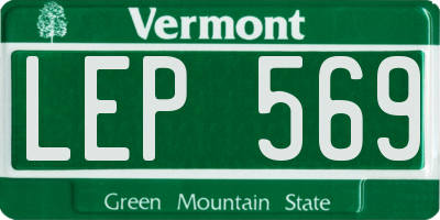 VT license plate LEP569