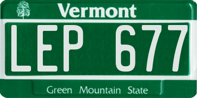 VT license plate LEP677