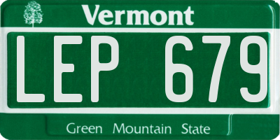 VT license plate LEP679