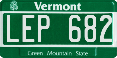 VT license plate LEP682