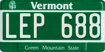 VT license plate LEP688