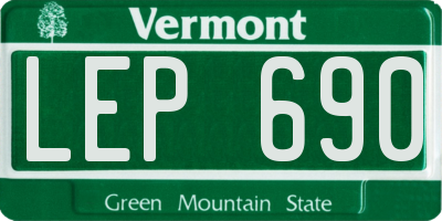 VT license plate LEP690