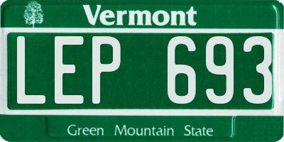 VT license plate LEP693