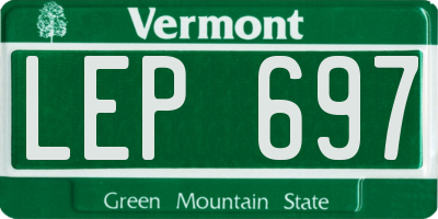 VT license plate LEP697