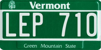 VT license plate LEP710
