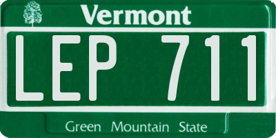 VT license plate LEP711