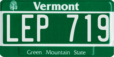 VT license plate LEP719