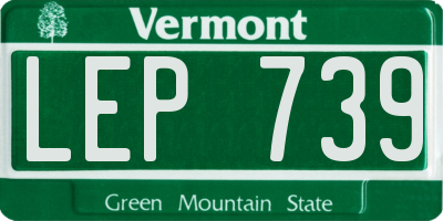 VT license plate LEP739