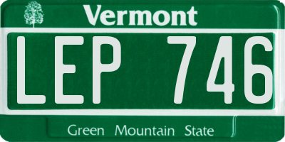 VT license plate LEP746