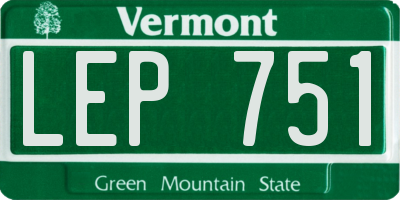 VT license plate LEP751