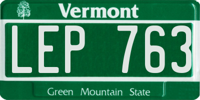 VT license plate LEP763