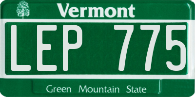 VT license plate LEP775