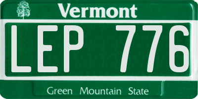 VT license plate LEP776