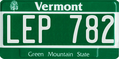 VT license plate LEP782