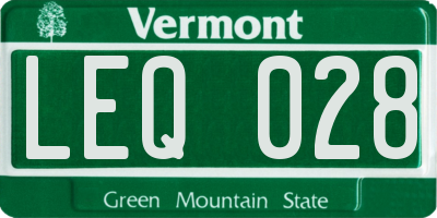 VT license plate LEQ028