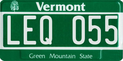 VT license plate LEQ055
