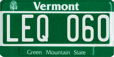 VT license plate LEQ060