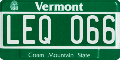VT license plate LEQ066