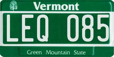 VT license plate LEQ085