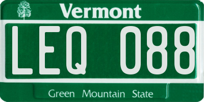 VT license plate LEQ088