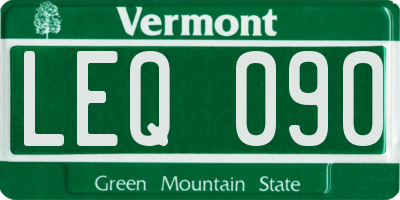 VT license plate LEQ090