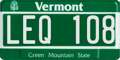 VT license plate LEQ108