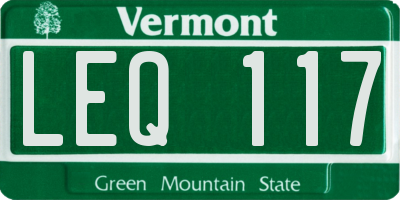 VT license plate LEQ117