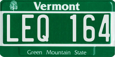 VT license plate LEQ164