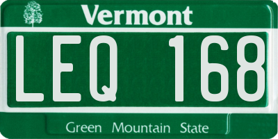 VT license plate LEQ168