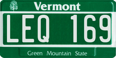 VT license plate LEQ169