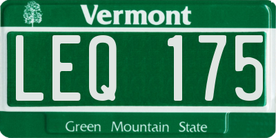 VT license plate LEQ175