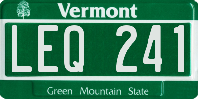 VT license plate LEQ241