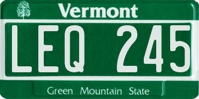 VT license plate LEQ245