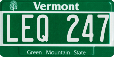VT license plate LEQ247