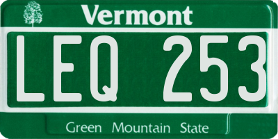 VT license plate LEQ253