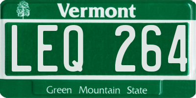 VT license plate LEQ264