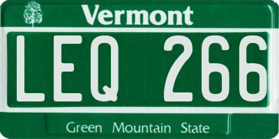 VT license plate LEQ266