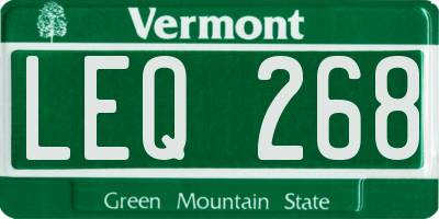 VT license plate LEQ268