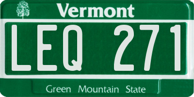 VT license plate LEQ271
