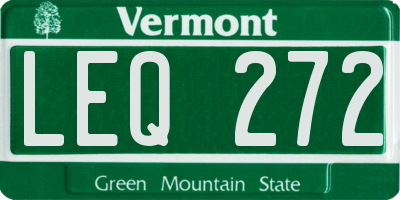 VT license plate LEQ272