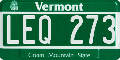 VT license plate LEQ273
