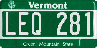 VT license plate LEQ281